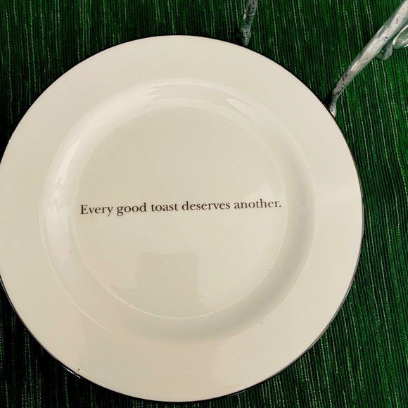 Pottery Barn Cocktail Quotes Appetizer Plates (set of 4) - Picture 5 of 6